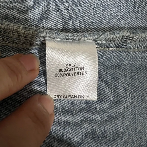 Veveret Belted Denim Trench Coat Size M - Picture 8 of 9